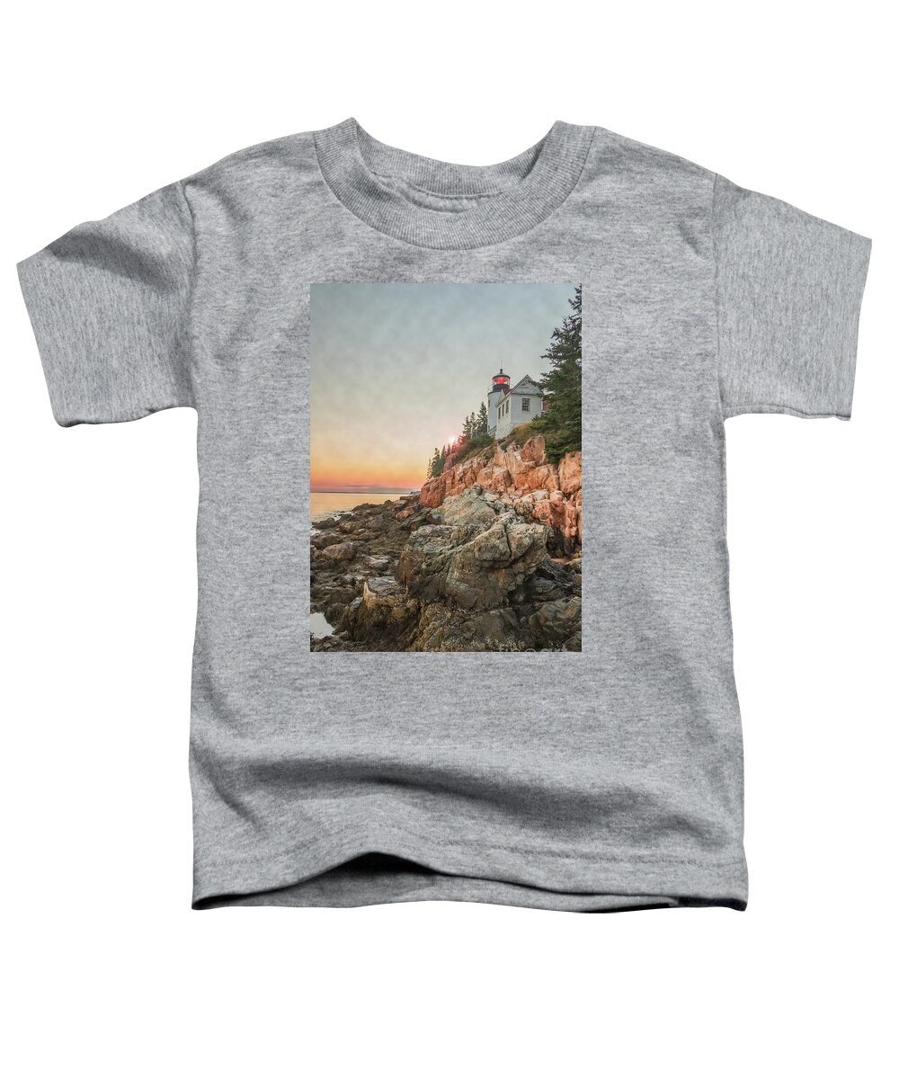 Historic Bass Harbor Lighthouse Toddler T-Shirt featuring the photograph Historic Bass Harbor Lighthouse by Elizabeth Dow