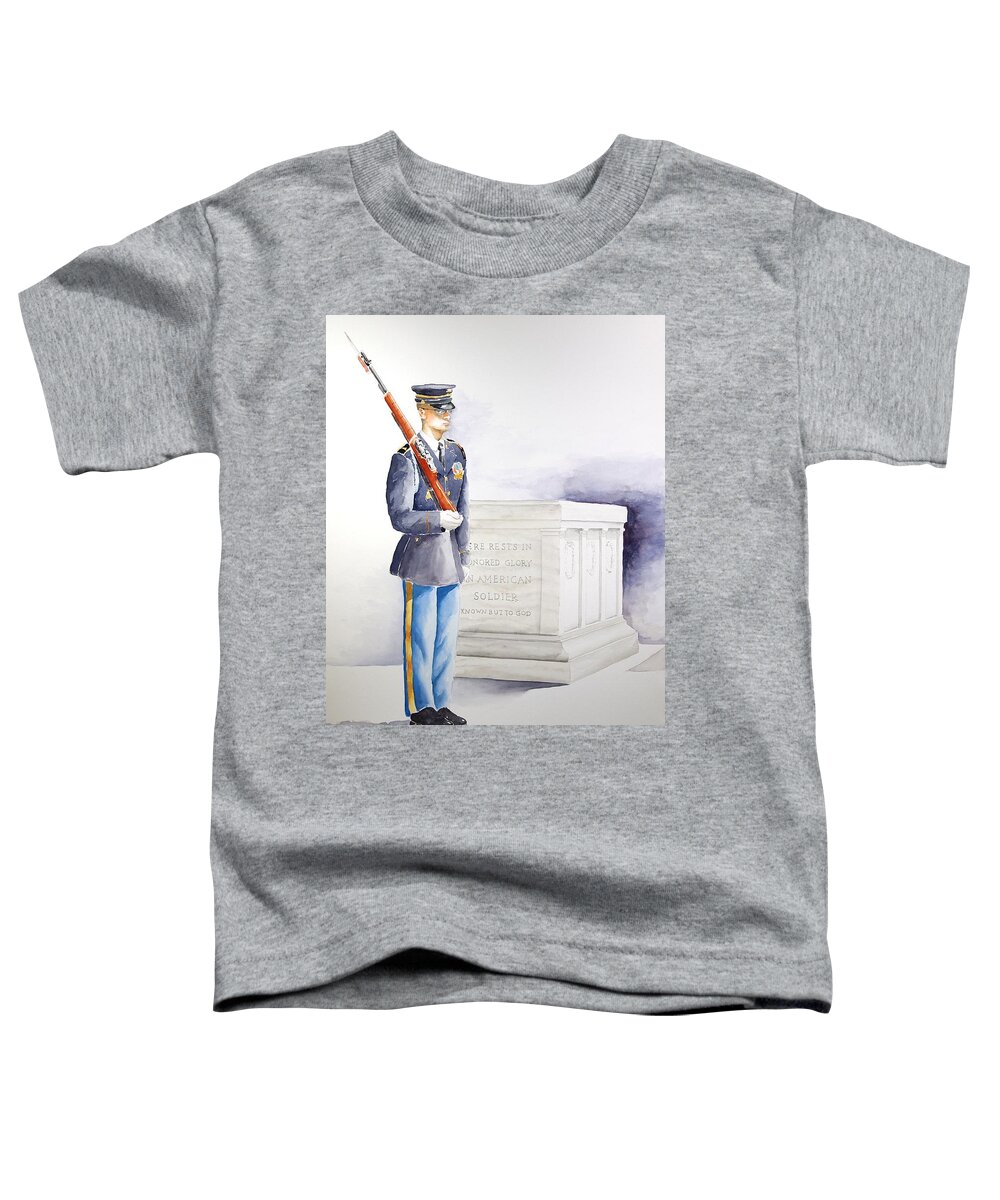 Arlington Toddler T-Shirt featuring the painting Honor by Richard Rooker