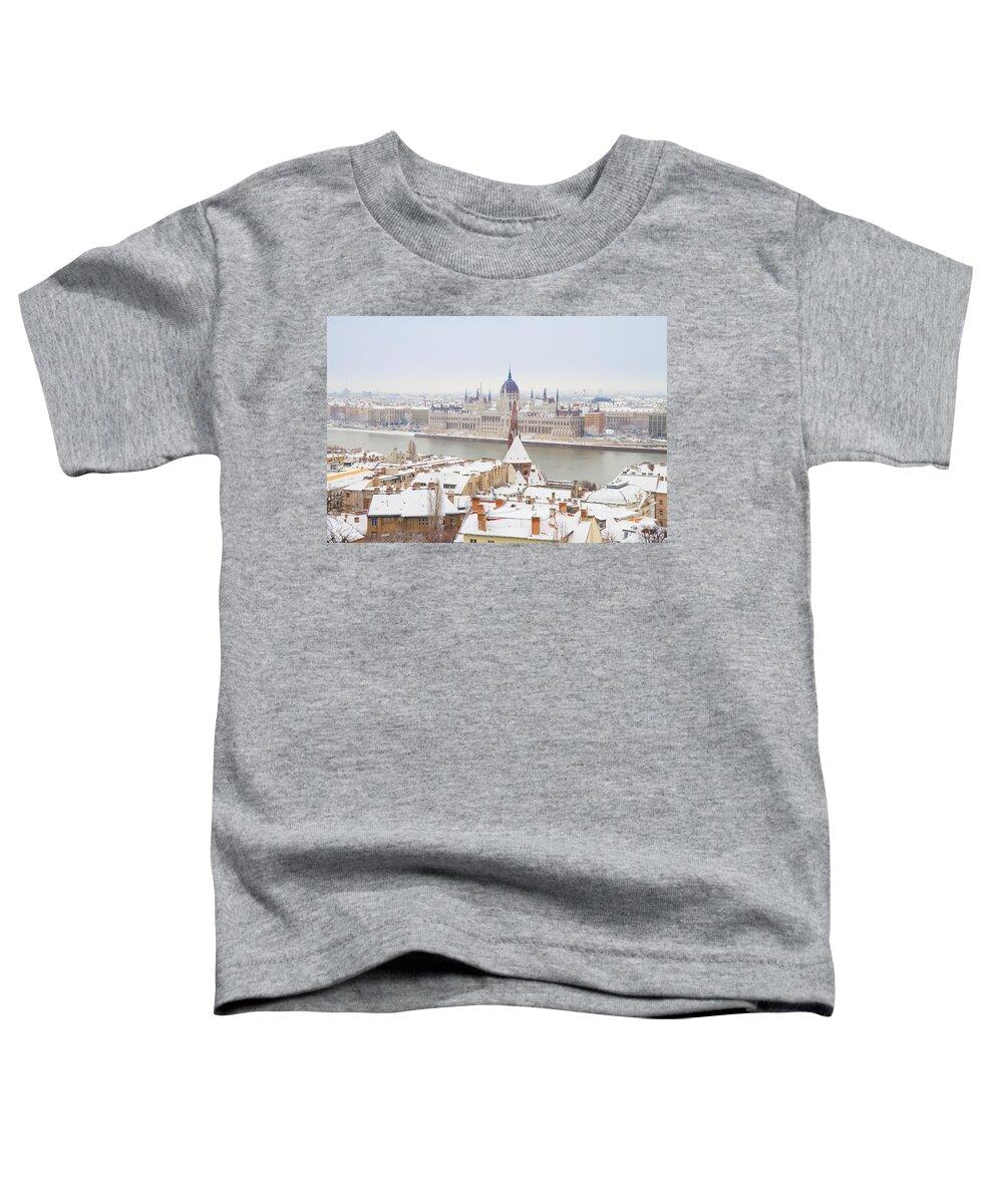 Budapest Toddler T-Shirt featuring the photograph House of Parliament in Budapest by Anastasy Yarmolovich