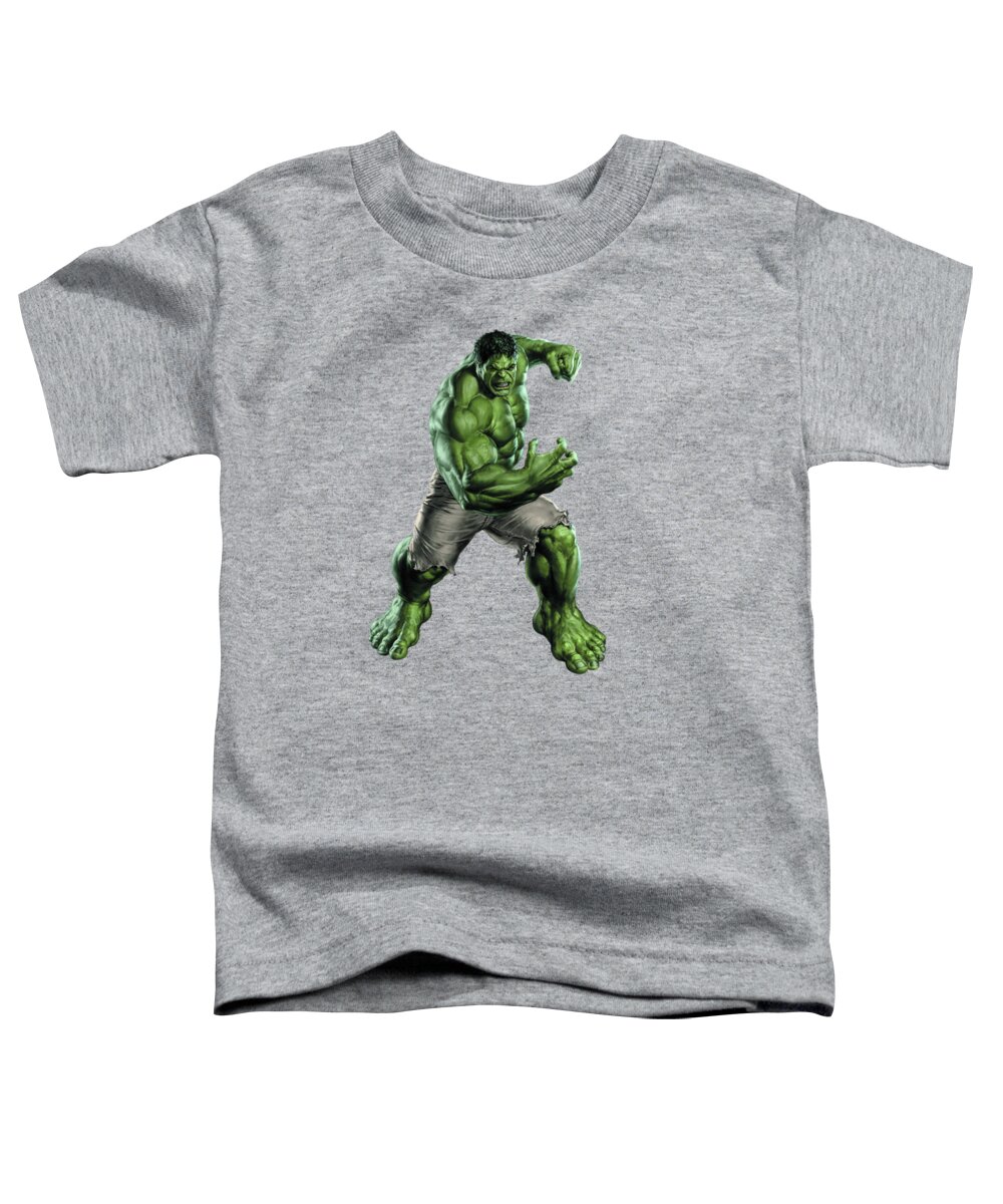 Hulk Toddler T-Shirt featuring the mixed media Hulk Splash Super Hero Series by Movie Poster Prints