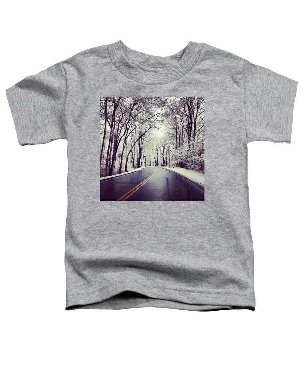 Beautiful Toddler T-Shirt featuring the photograph Backroads of Winter by Kate Arsenault 