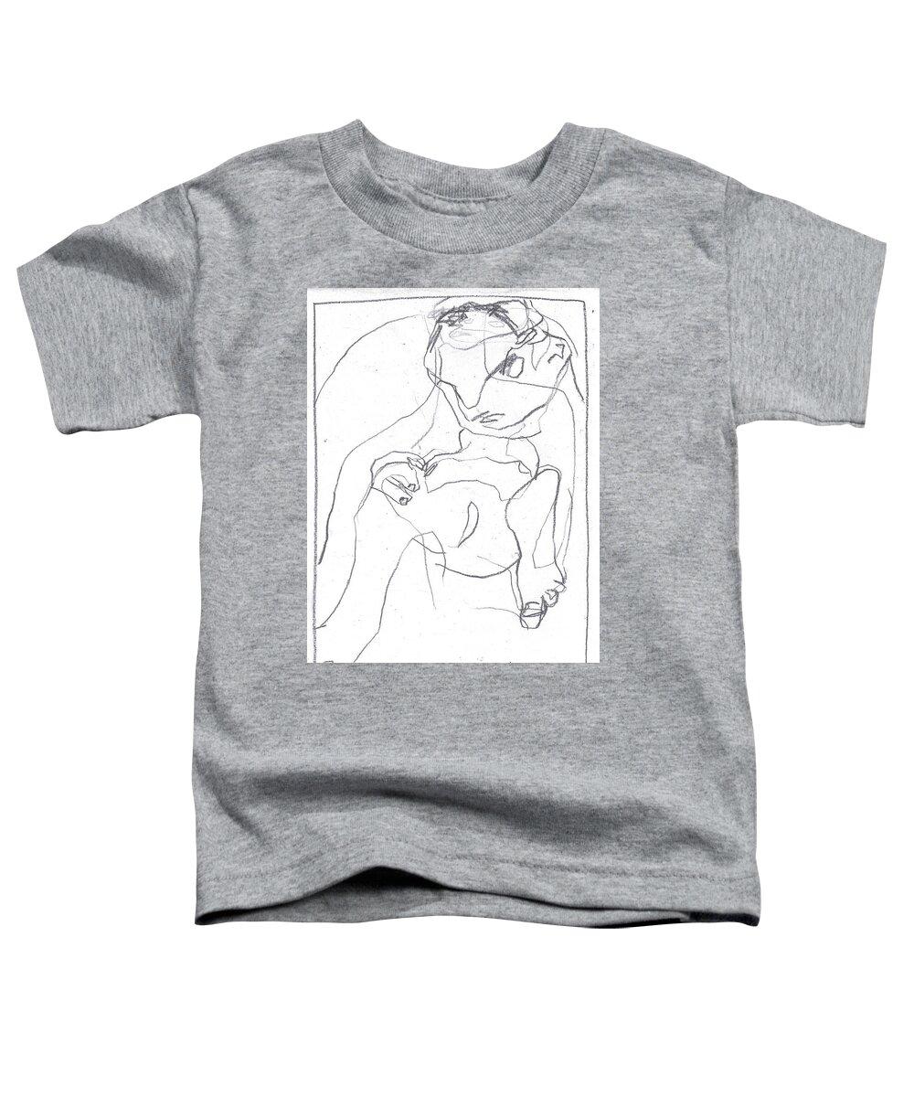 Sketch Toddler T-Shirt featuring the drawing I was born in a mine 5 by Edgeworth Johnstone