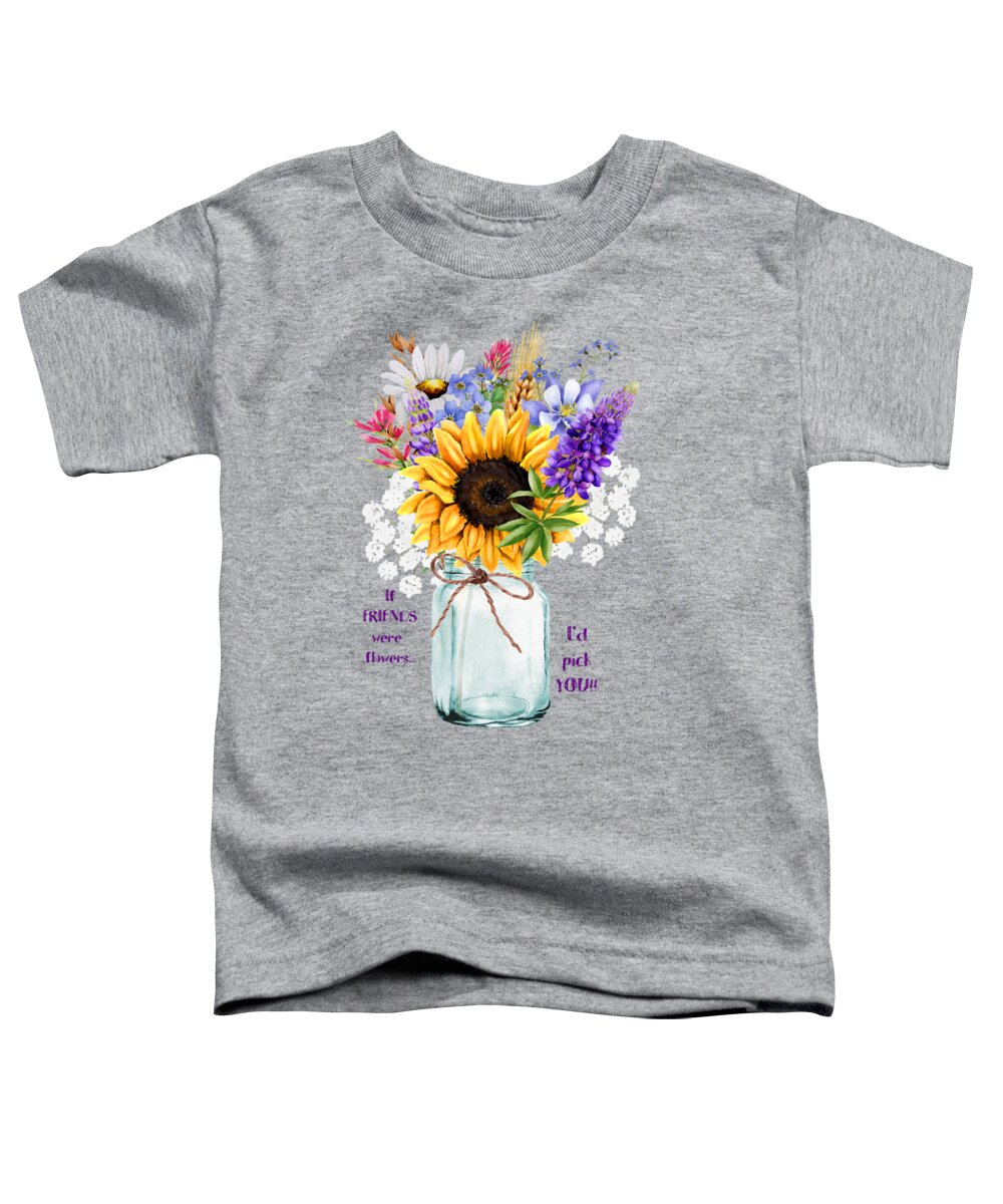 Watercolor Toddler T-Shirt featuring the photograph I'd Pick You by Lynn Bauer