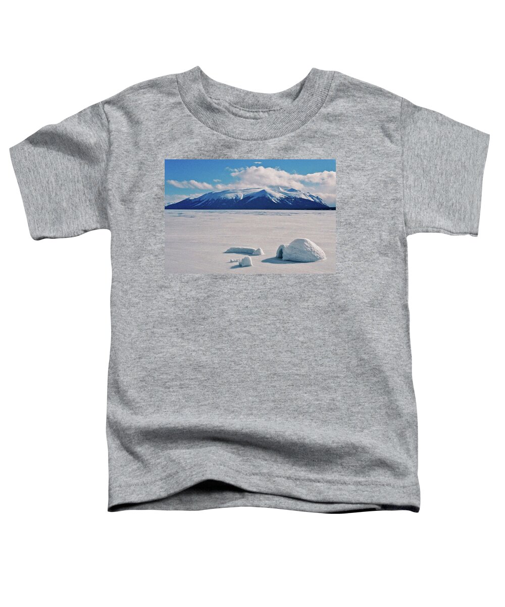 Kanada Toddler T-Shirt featuring the photograph Igloo on Atlin Lake - BC by Juergen Weiss