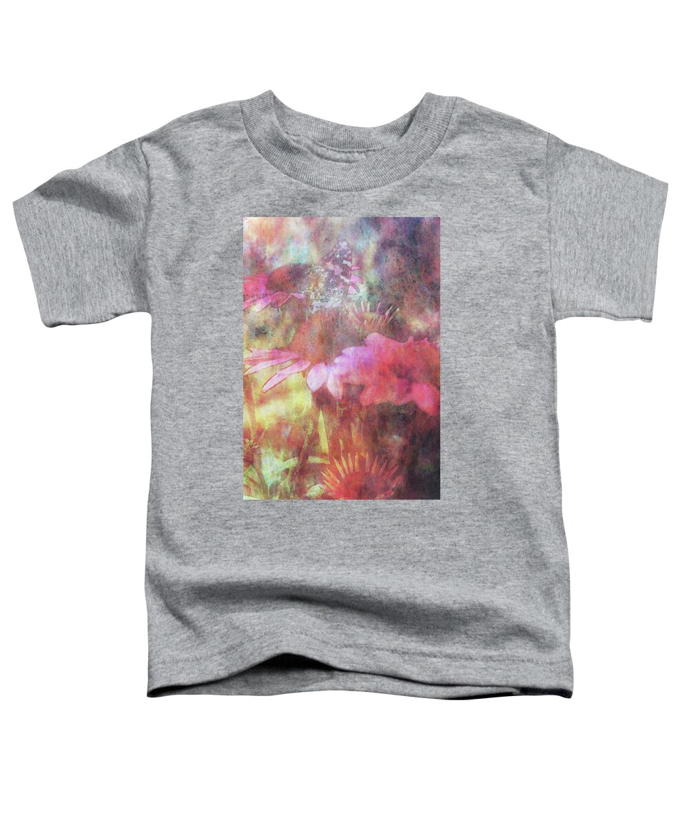 Impressionist Toddler T-Shirt featuring the photograph Impressionist Queen of the Coneflowers 3754 IDP_2 by Steven Ward