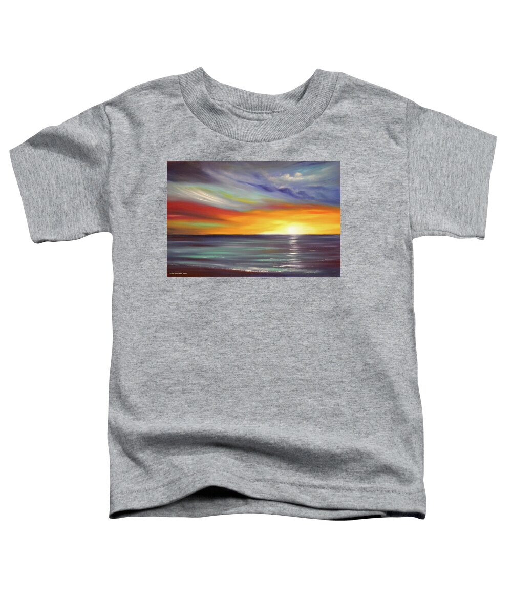 Brown Toddler T-Shirt featuring the painting In the Moment by Gina De Gorna