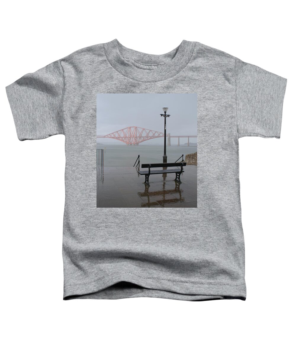 Forth Rail Bridge Toddler T-Shirt featuring the photograph In the rain by Elena Perelman
