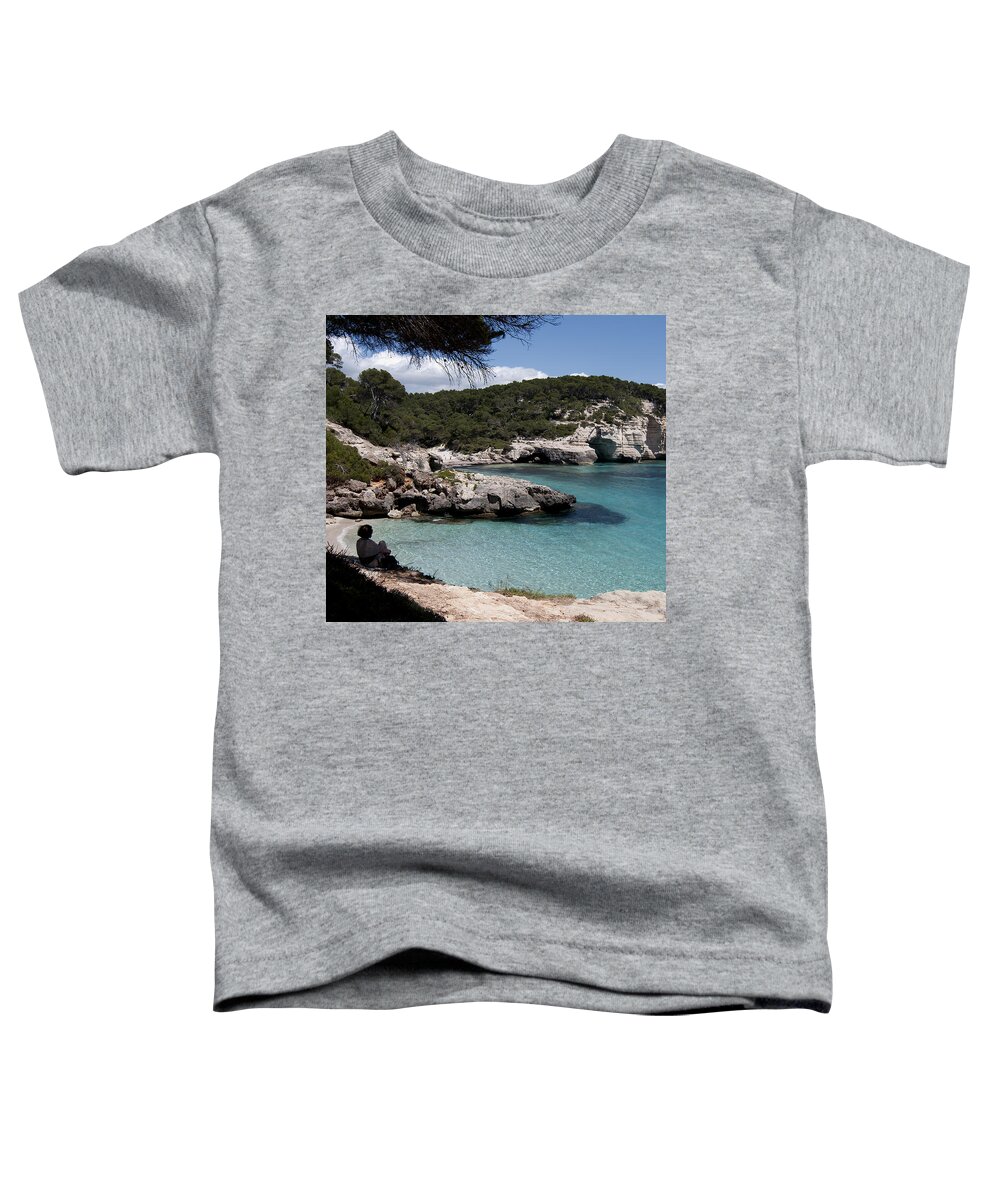 Inspirating Toddler T-Shirt featuring the photograph Inspirating in the most beautiful beach in the world Menorca by Pedro Cardona Llambias