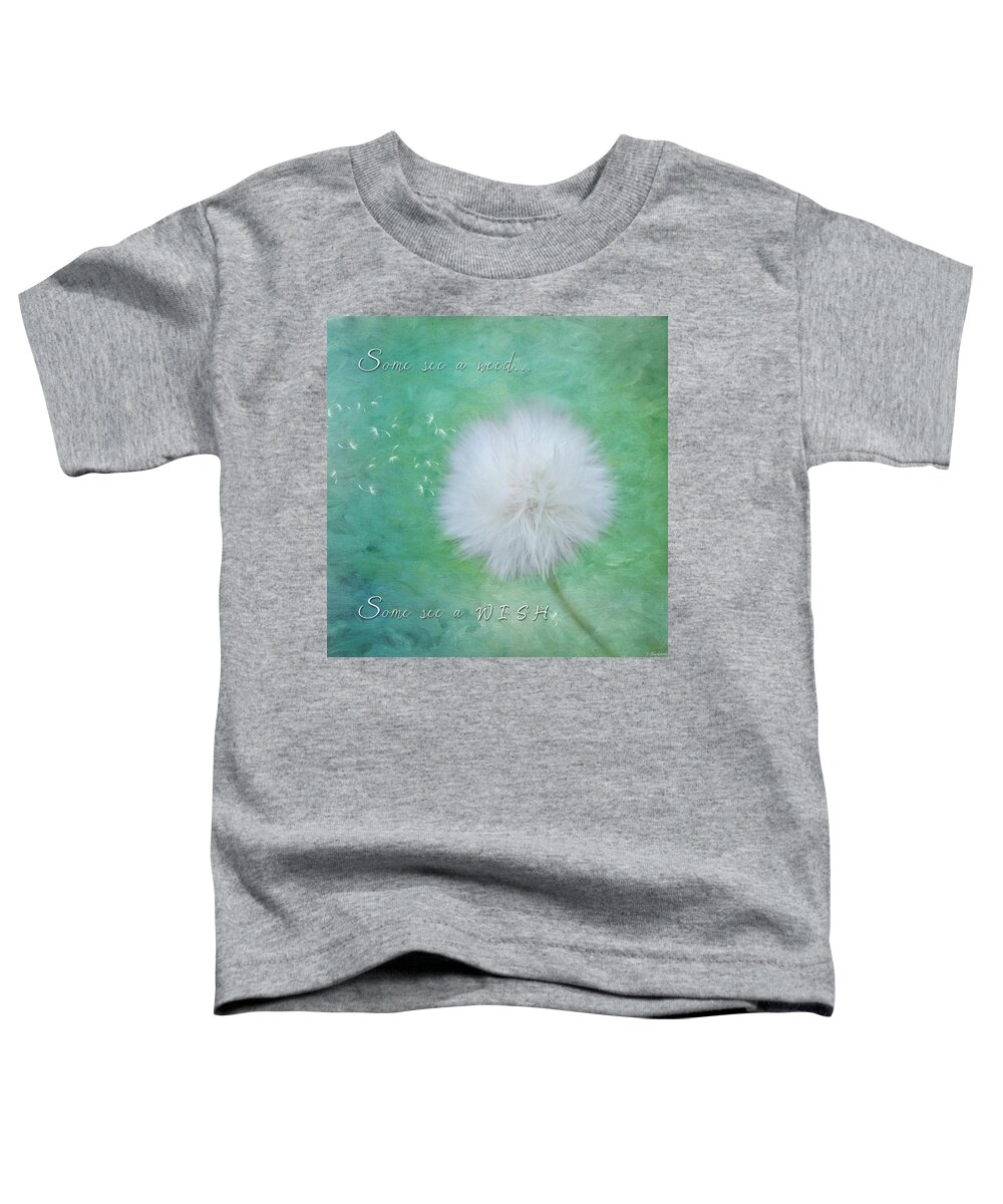 Some See A Wish Toddler T-Shirt featuring the painting Inspirational Art - Some See A Wish by Jordan Blackstone