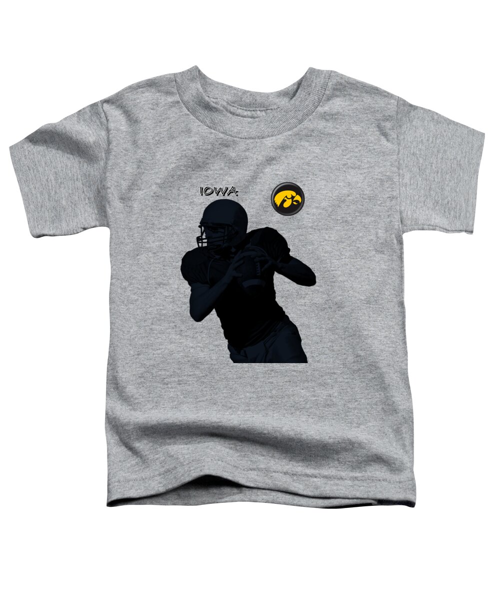 Football Toddler T-Shirt featuring the digital art Iowa Football by David Dehner