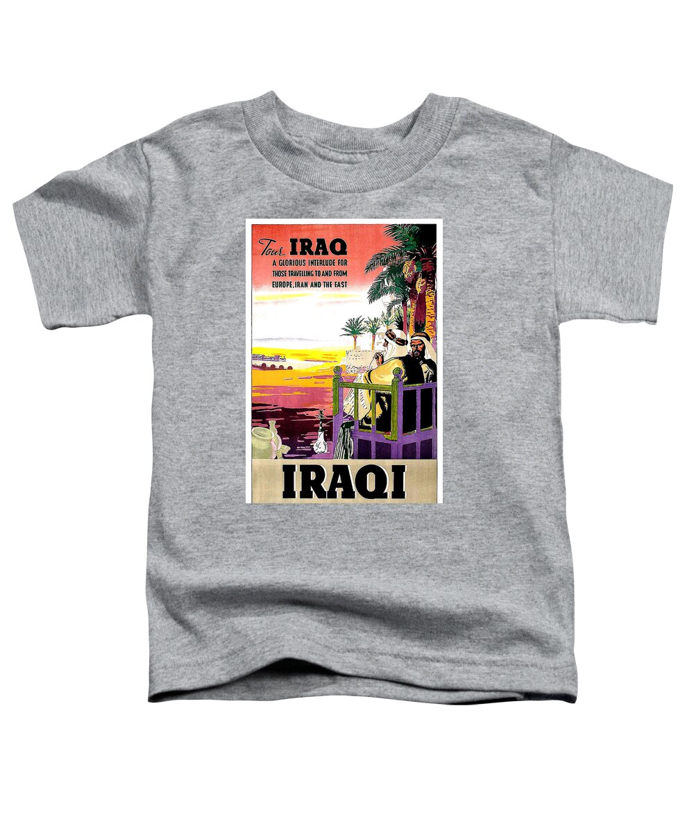 Iraq Toddler T-Shirt featuring the painting Iraq tour by state railway by Long Shot