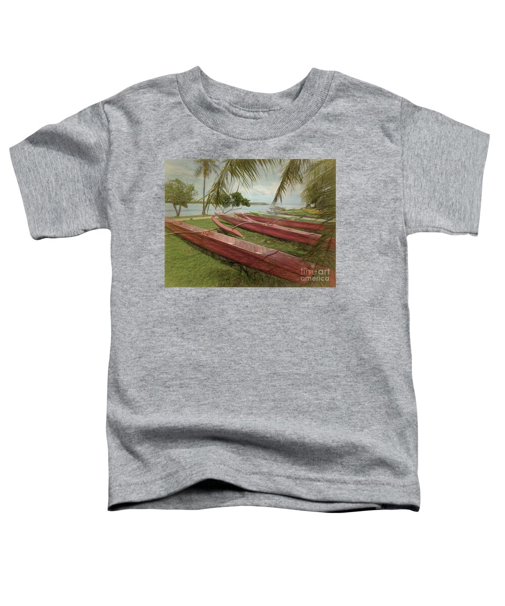 Outrigger Canoes Toddler T-Shirt featuring the photograph Island Sketches by Scott Cameron