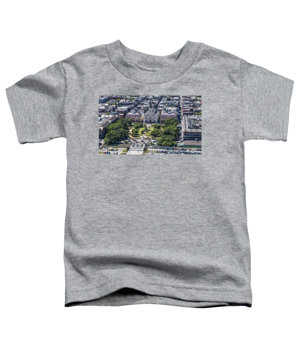 New Orleans Toddler T-Shirt featuring the photograph Jackson Square by Helicopter by Gregory Daley MPSA