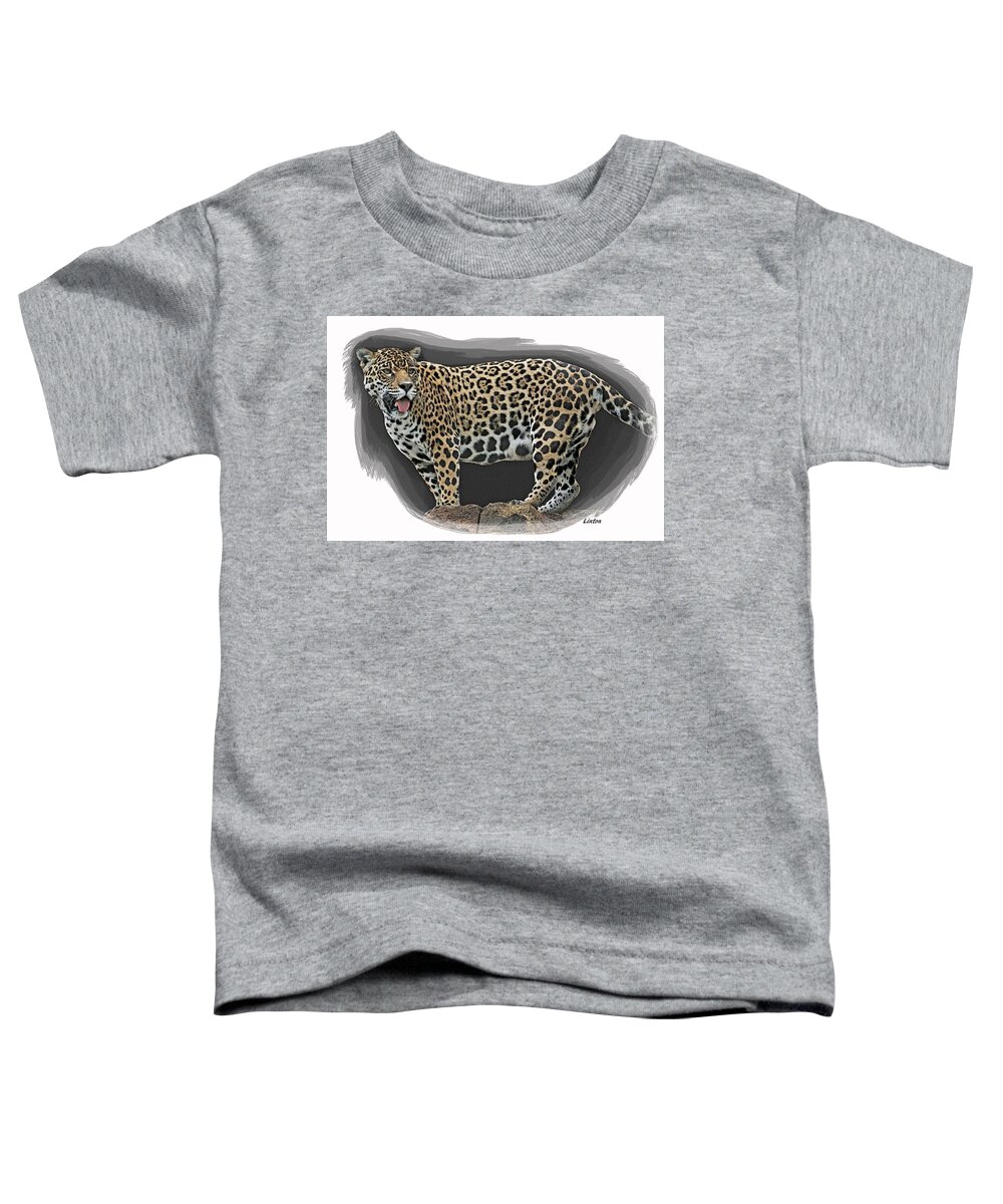 Jaguar Toddler T-Shirt featuring the digital art Jaguar 16 by Larry Linton