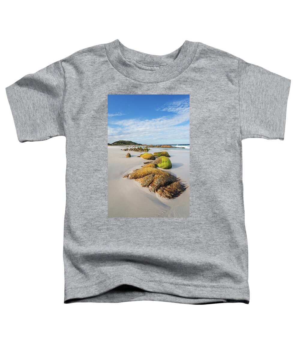 Beach Toddler T-Shirt featuring the photograph Jeaneret Beach - Bay of Fires by Anthony Davey