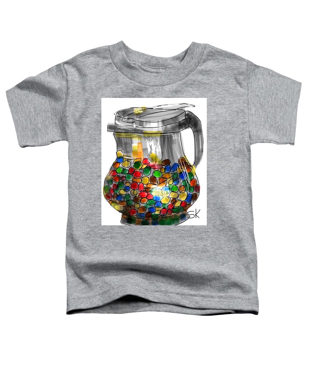Candy Toddler T-Shirt featuring the digital art Jellybean Dispenser by Sherry Killam