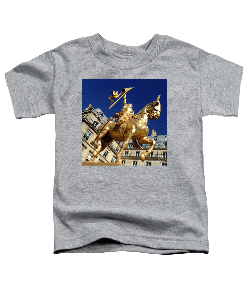 Statue Toddler T-Shirt featuring the photograph Joan of Arc - Paris by Therese Alcorn