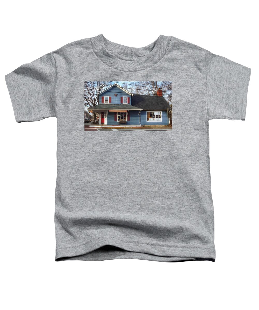 Jones Hardware Toddler T-Shirt featuring the photograph Jones Hardware, a Pequannock Legend by Christopher Lotito