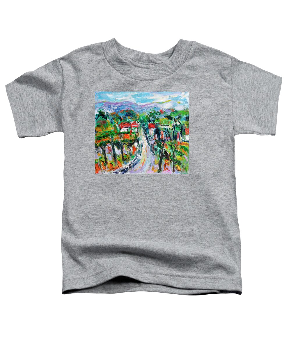 Art Toddler T-Shirt featuring the painting Journey through the vines by Jeremy Holton