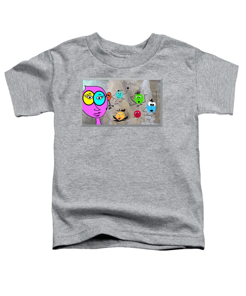 Mixed Media Toddler T-Shirt featuring the digital art Just JUMP by Iris Gelbart