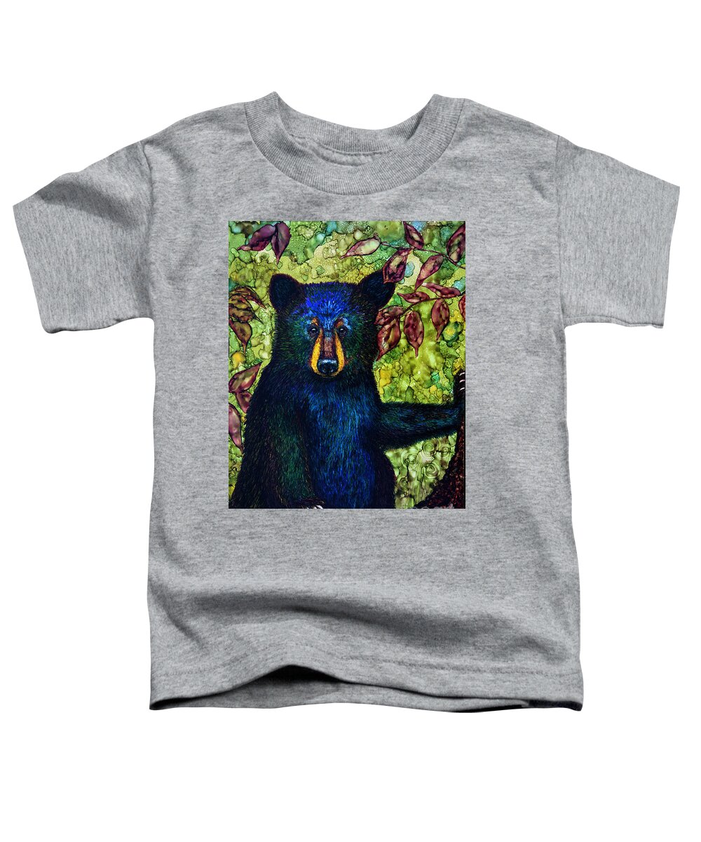 Alcohol Ink Toddler T-Shirt featuring the painting Just Sitting.... by Jan Killian