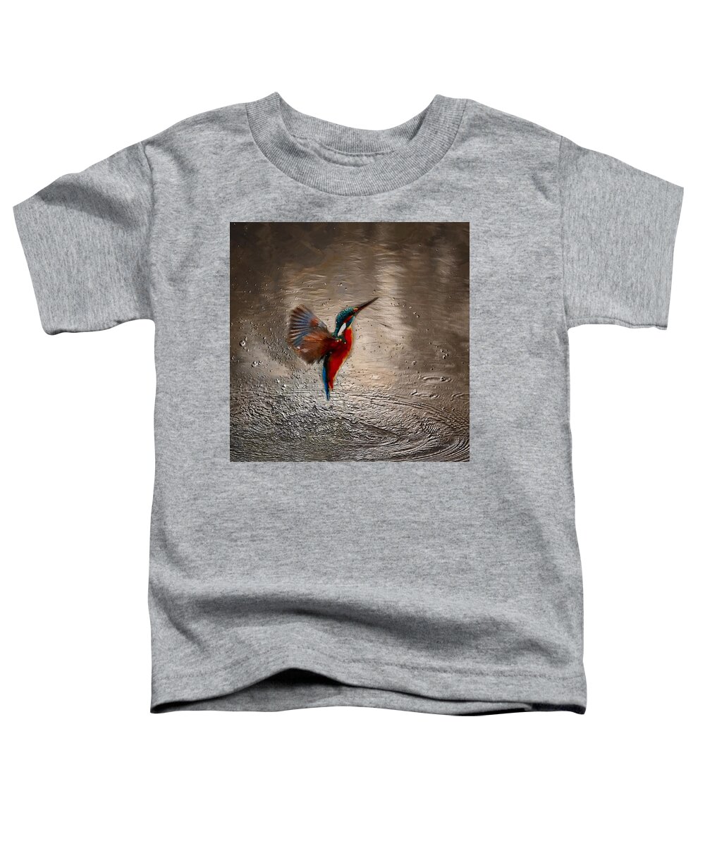 Kingfisher Toddler T-Shirt featuring the painting Kingfisher by Mark Taylor