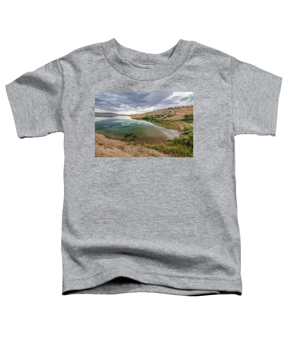 Landscape Toddler T-Shirt featuring the photograph Lake Mead Storms by Margaret Pitcher