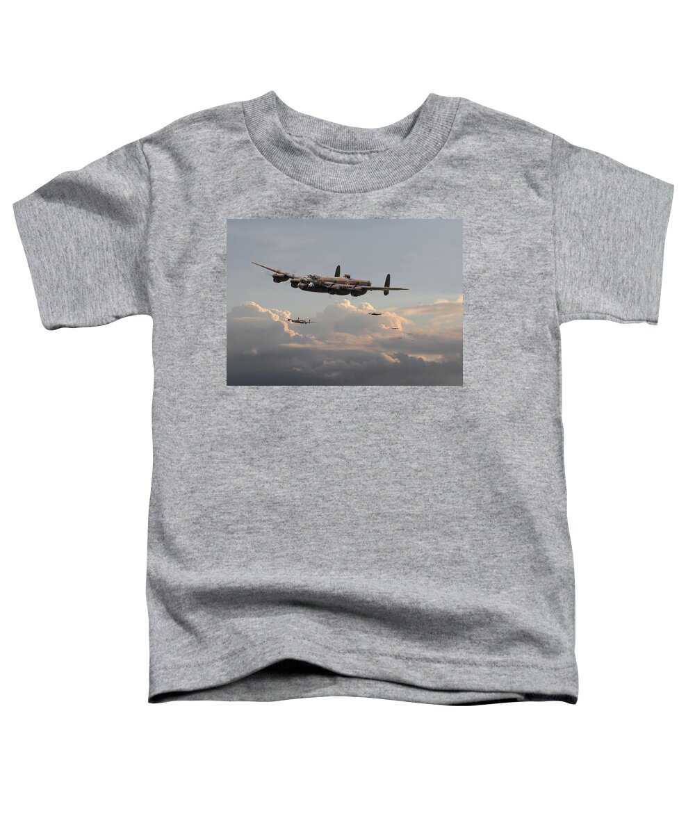 Aircraft Toddler T-Shirt featuring the photograph Lancasters - 'Maximum Effort' by Pat Speirs