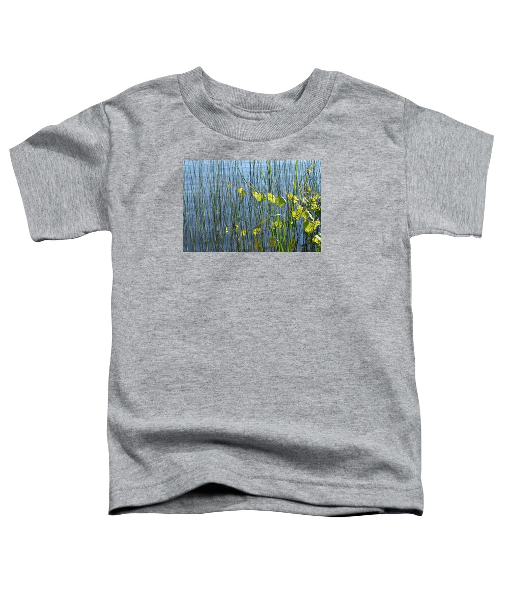 Abstract Toddler T-Shirt featuring the photograph Land and Water Plants by Lyle Crump