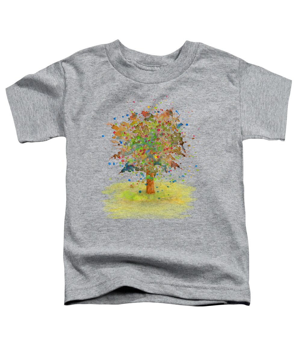 Tree Toddler T-Shirt featuring the painting Landscape 466 by Lucie Dumas