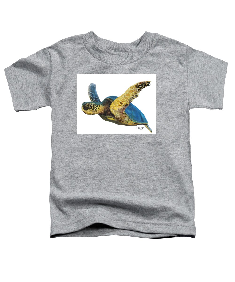 Stingray Toddler T-Shirt featuring the painting Las Tortugas 3 by Jerome Wilson