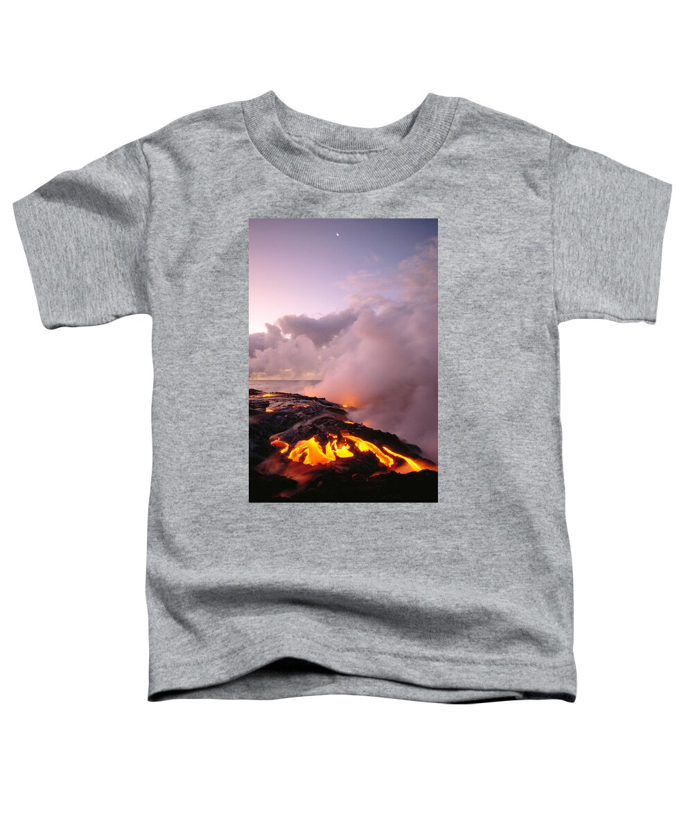 Active Toddler T-Shirt featuring the photograph Lava Flows At Sunrise by Peter French - Printscapes