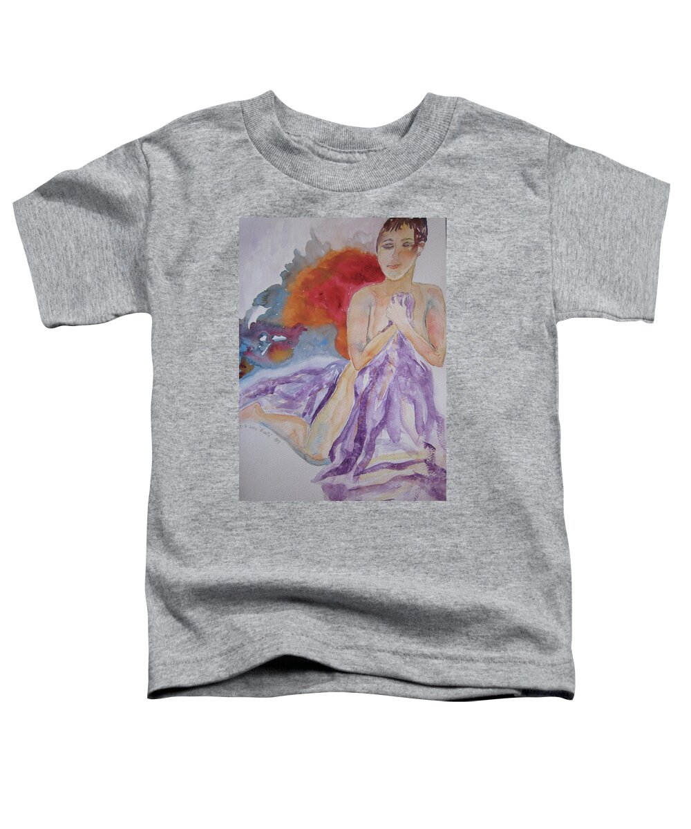 Nude Toddler T-Shirt featuring the painting Let It Burn by Beverley Harper Tinsley