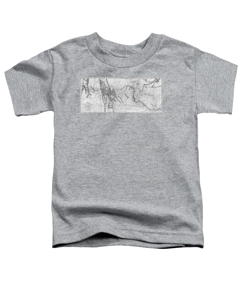 Lewis And Clark Hand-drawn Map Of The Unknown 1804 Toddler T-Shirt featuring the painting Lewis And Clark Hand-drawn Map Of The Unknown 1804 by Celestial Images