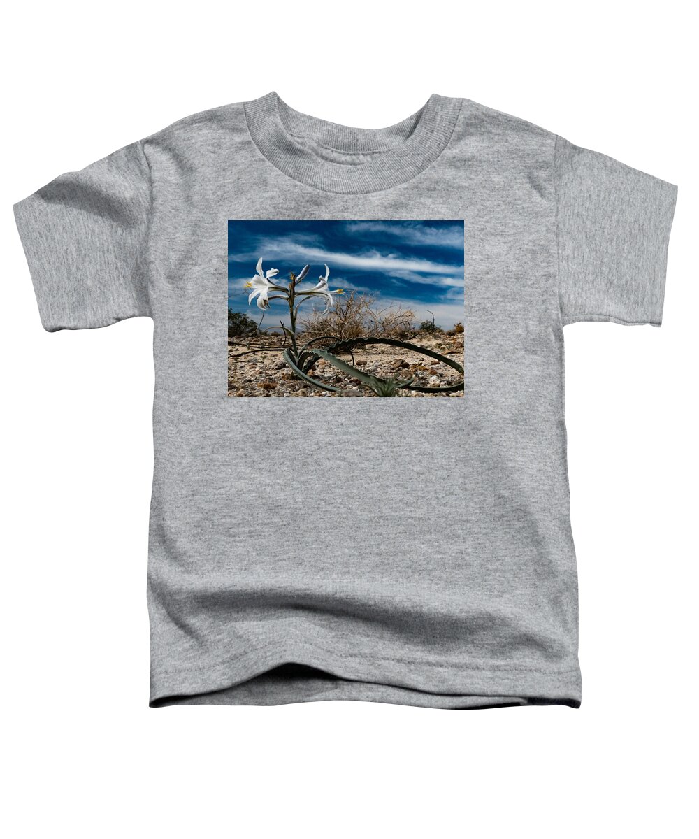 Desert Flower Toddler T-Shirt featuring the photograph Life Amoung The Weeds by Jeremy McKay