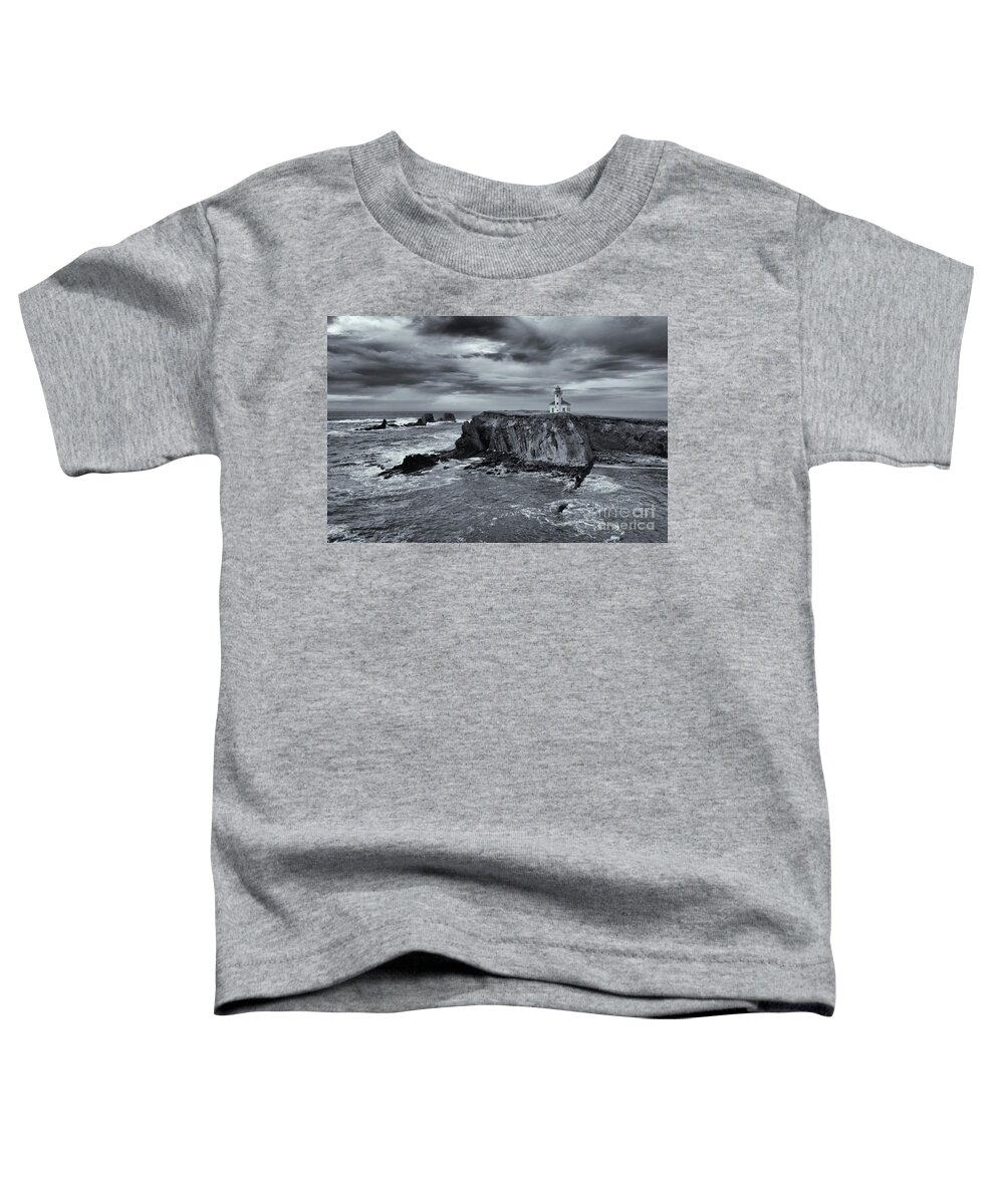 Cape Arago Lighthouse Toddler T-Shirt featuring the photograph Light before the Storm by Michael Dawson