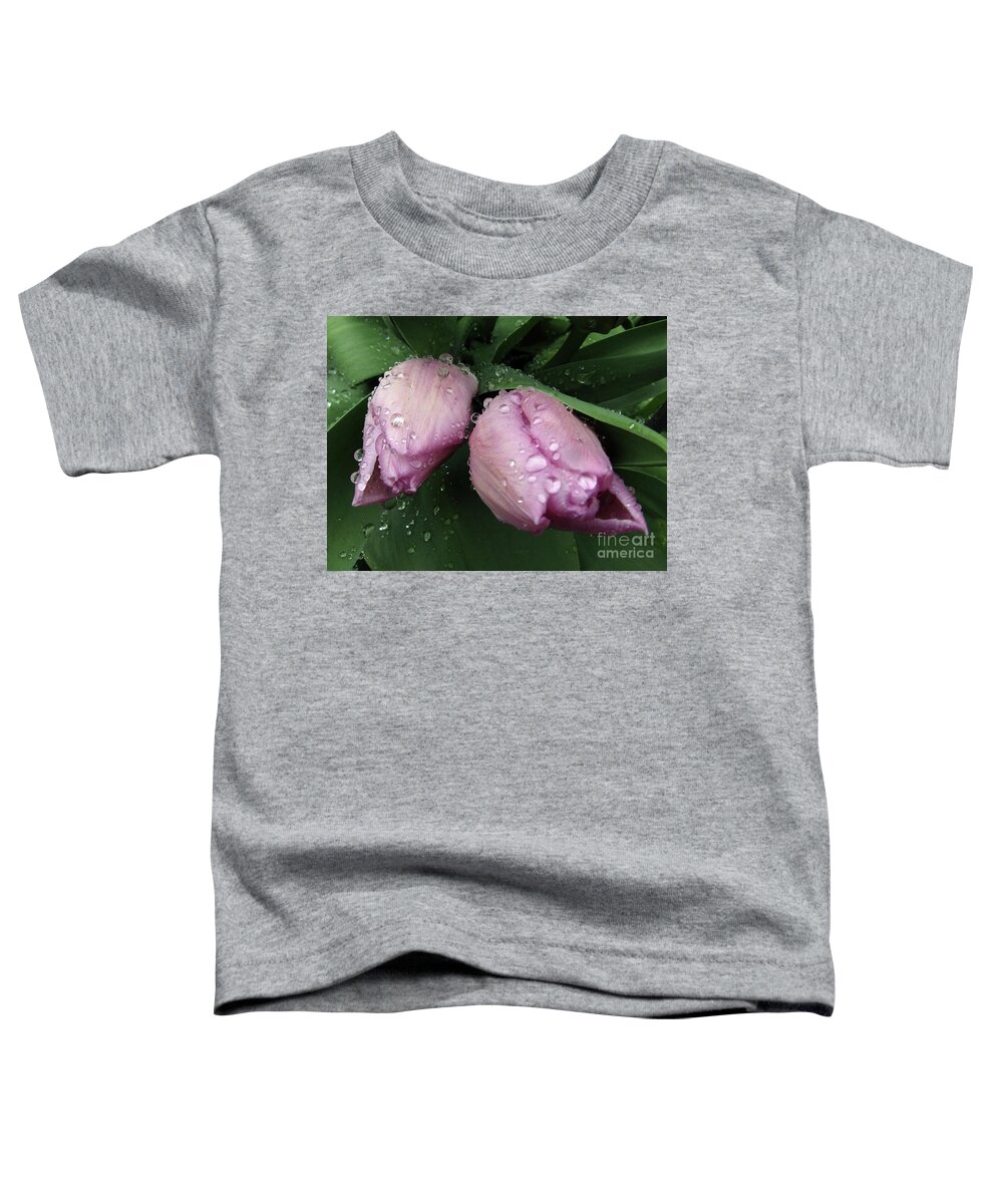 Tulips Toddler T-Shirt featuring the photograph Lilac Drops 2 by Kim Tran