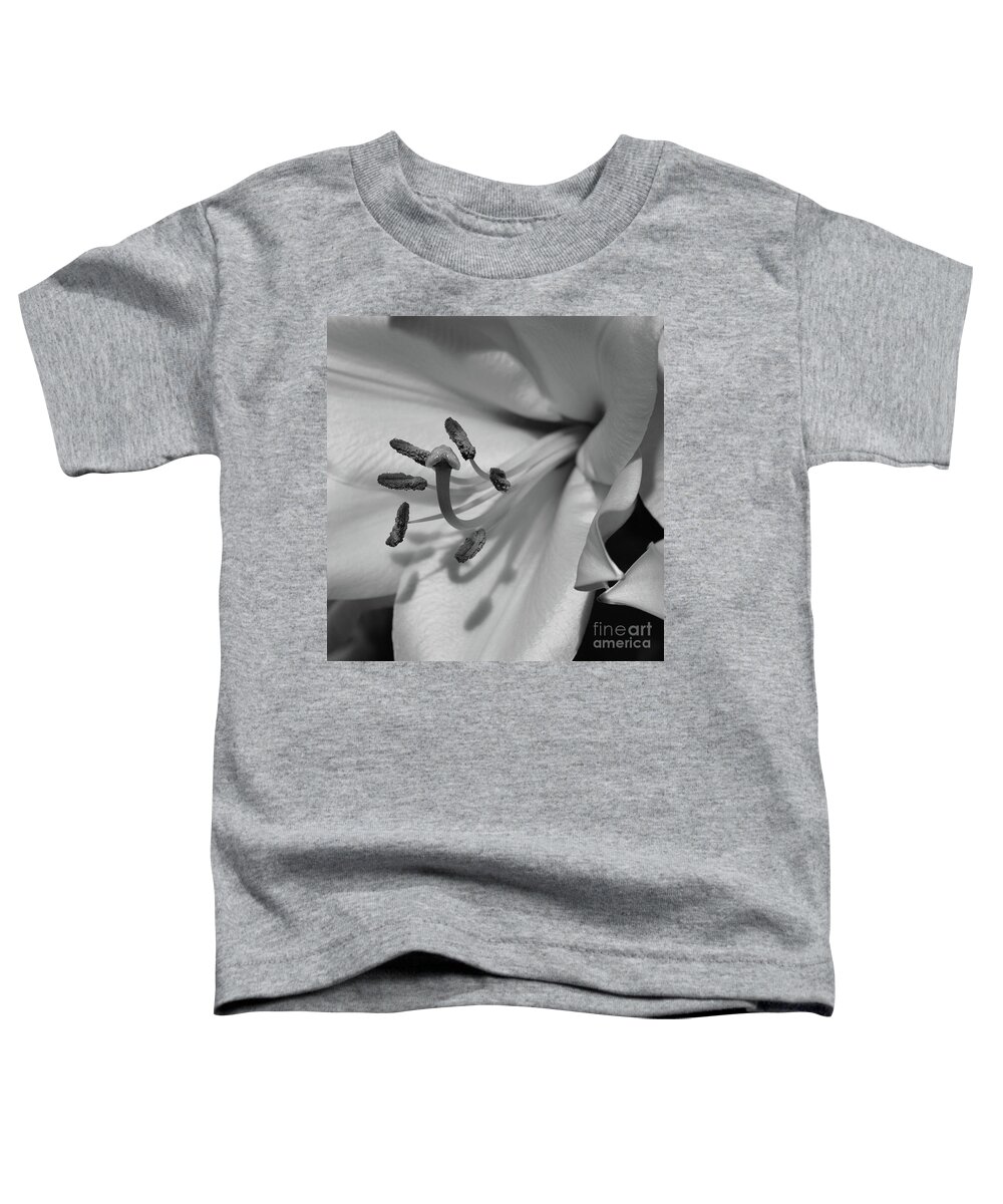 Flowers Toddler T-Shirt featuring the photograph Lily in Black and White by Cindy Manero