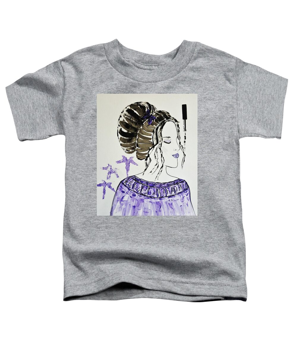 Painting Toddler T-Shirt featuring the painting Lily's Dream by Jasna Gopic