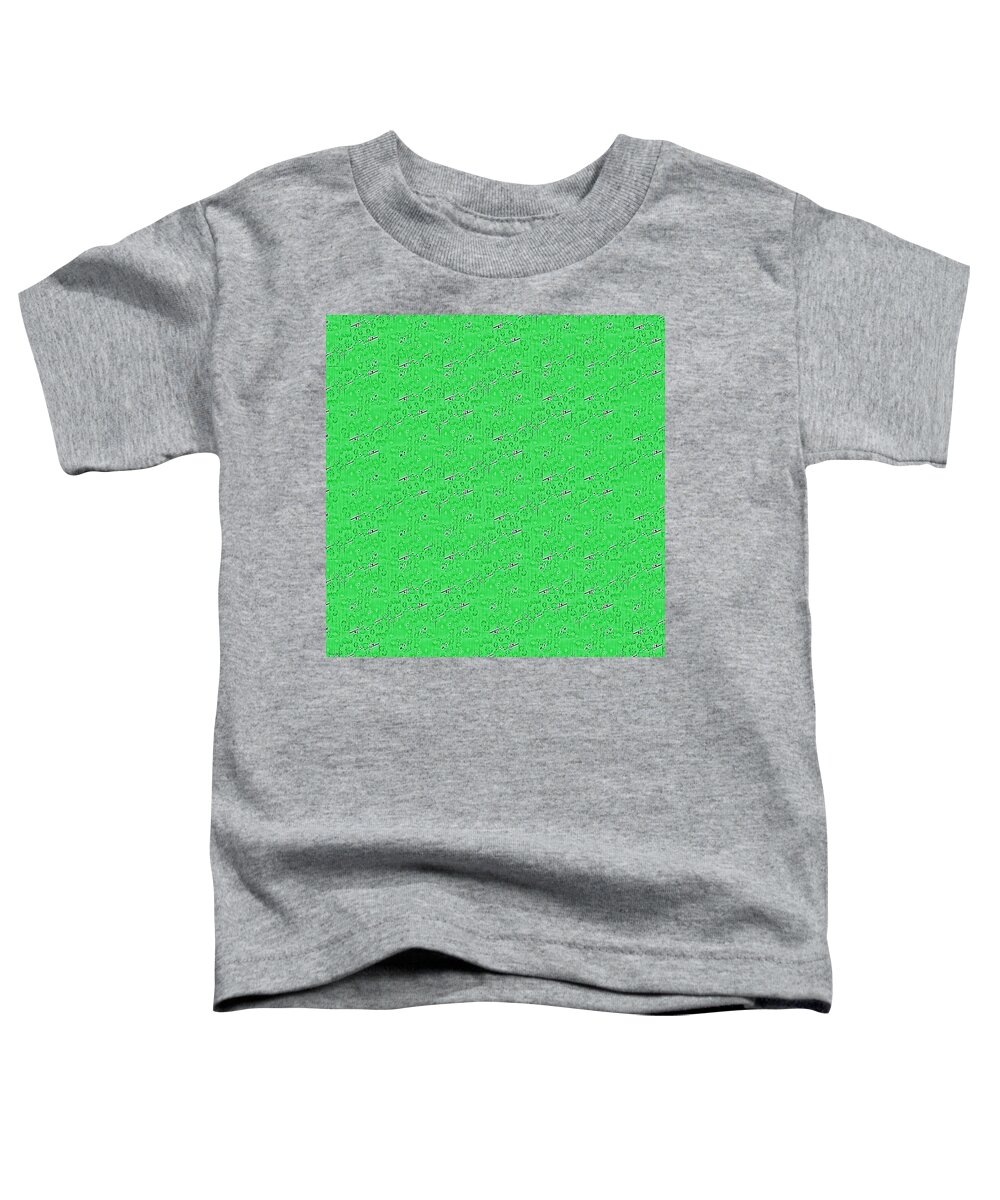 Pattern Graphics Toddler T-Shirt featuring the tapestry - textile Linear Bulbs Small Pattern Green by Christine McCole