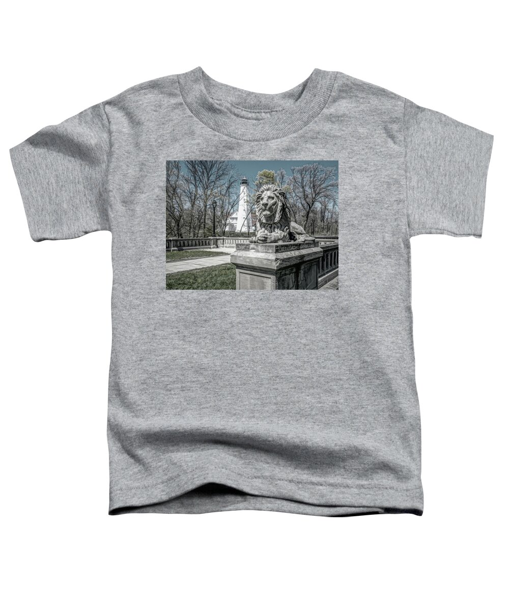 Lighthouse Toddler T-Shirt featuring the photograph Lion Bridge by Kristine Hinrichs