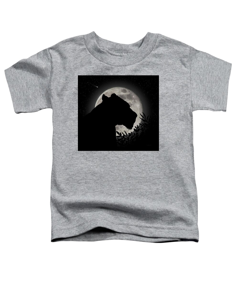 2d Toddler T-Shirt featuring the digital art Lion Silhouette by Brian Wallace