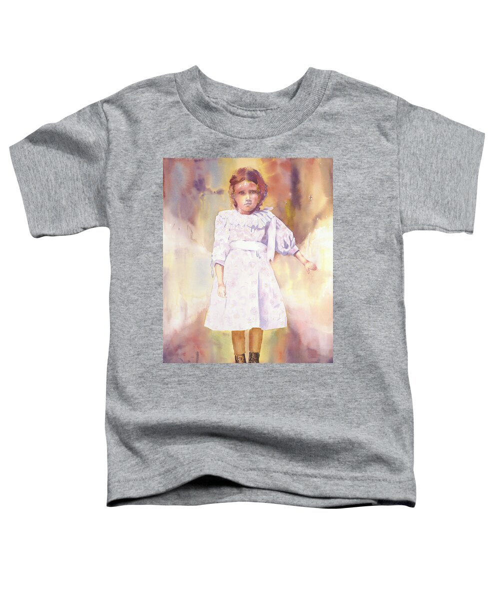 Ancestry Toddler T-Shirt featuring the painting Little Anna by Tara Moorman