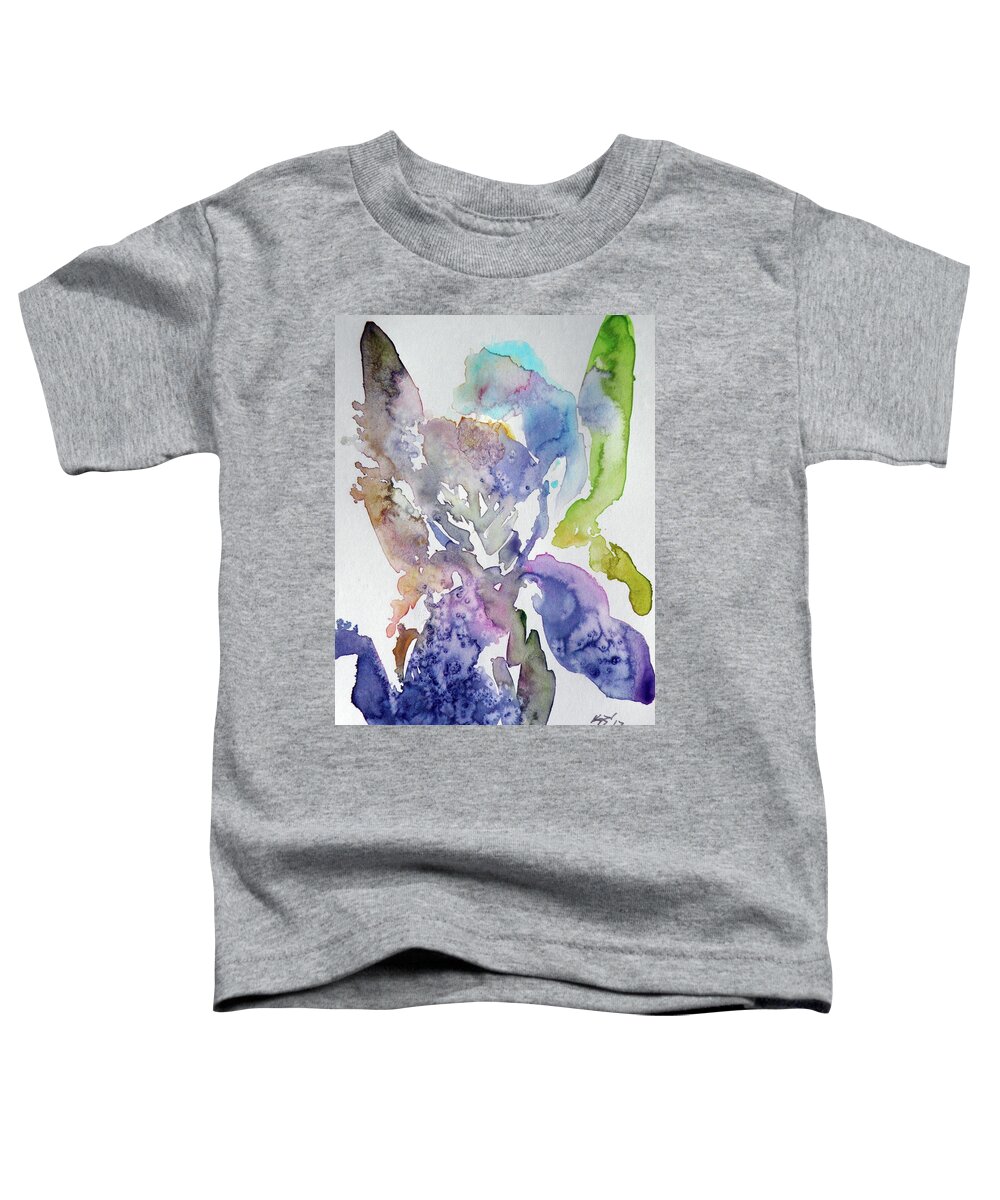 Flower Toddler T-Shirt featuring the painting Little lily by Kovacs Anna Brigitta