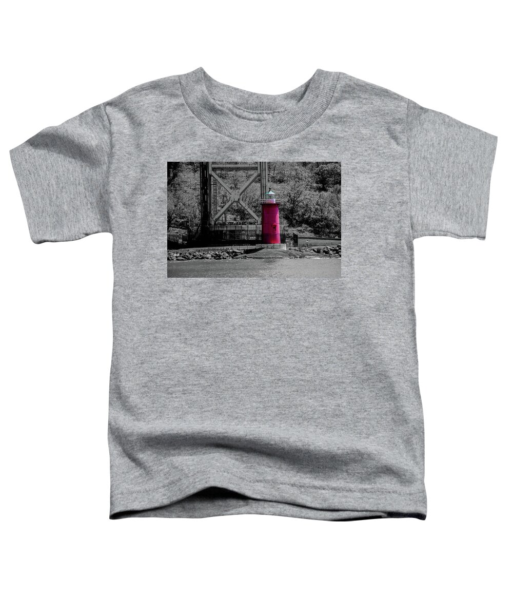  Toddler T-Shirt featuring the photograph Little Red Lighthouse by Alan Goldberg