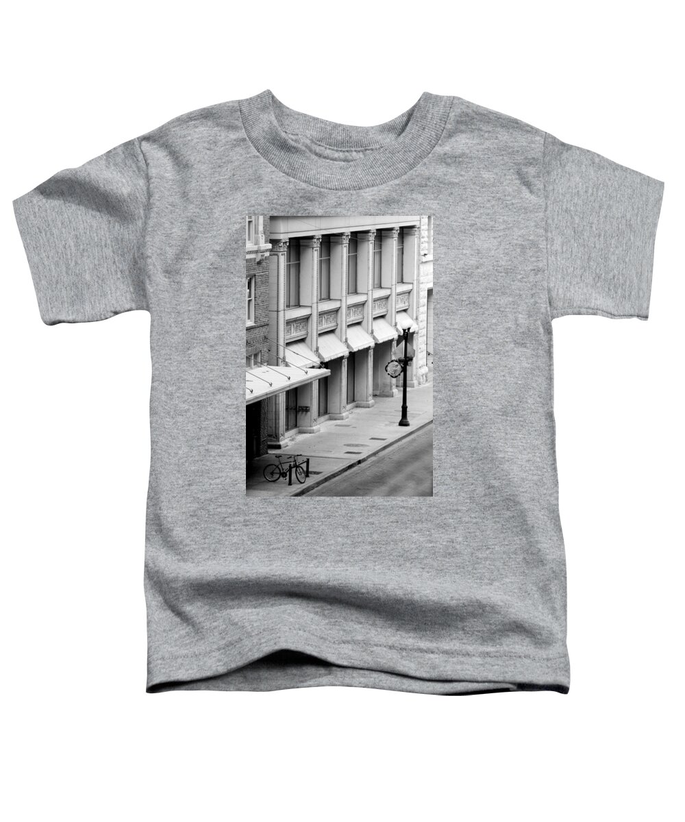 Architecture Toddler T-Shirt featuring the photograph Loan Bike by Jill Reger