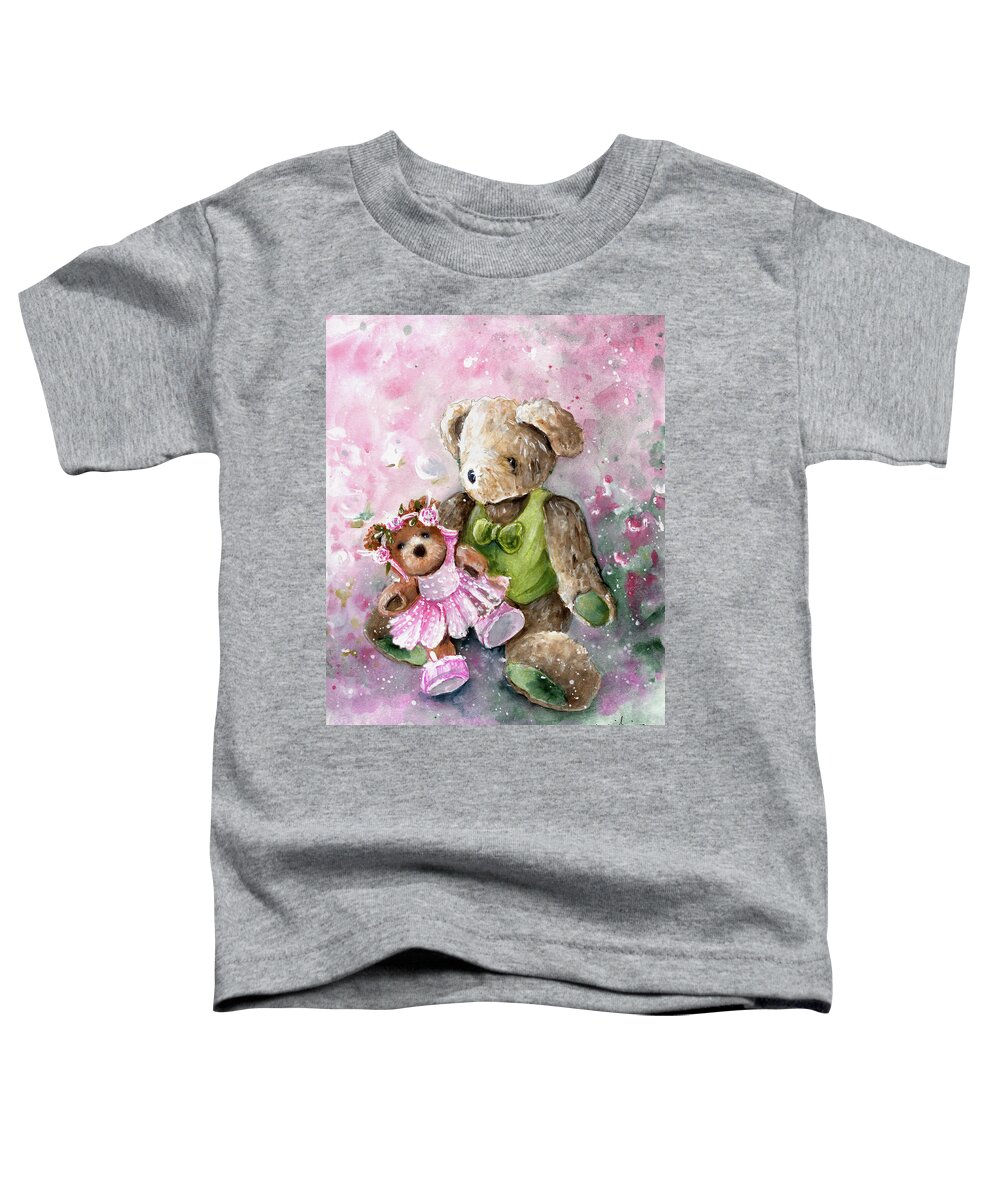 Truffle Mcfurry Toddler T-Shirt featuring the painting Lord Winston and Duchess Laila by Miki De Goodaboom