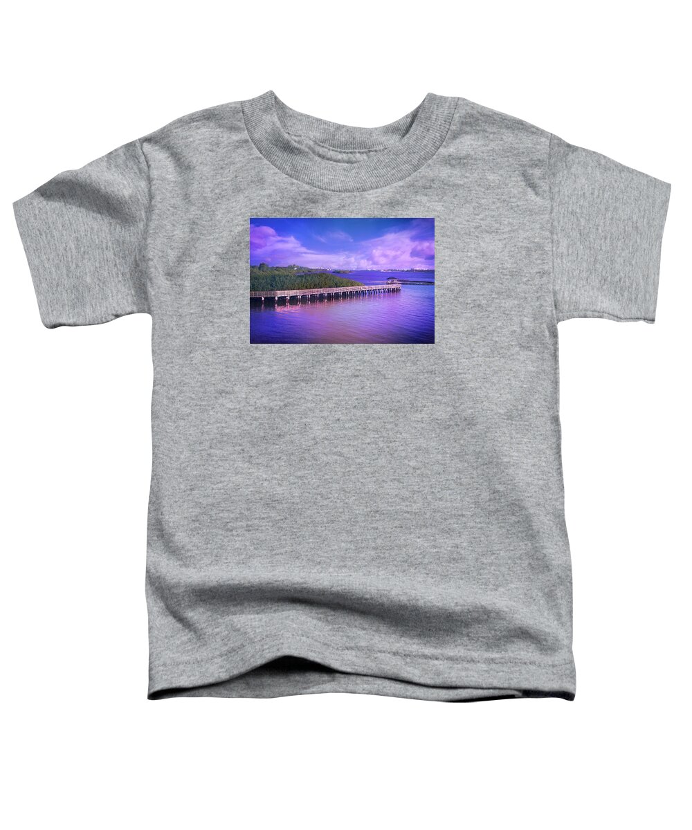 Intracoastal Waterway Toddler T-Shirt featuring the photograph Lovely Light on the Intracoastal Waterway by Lynn Bauer