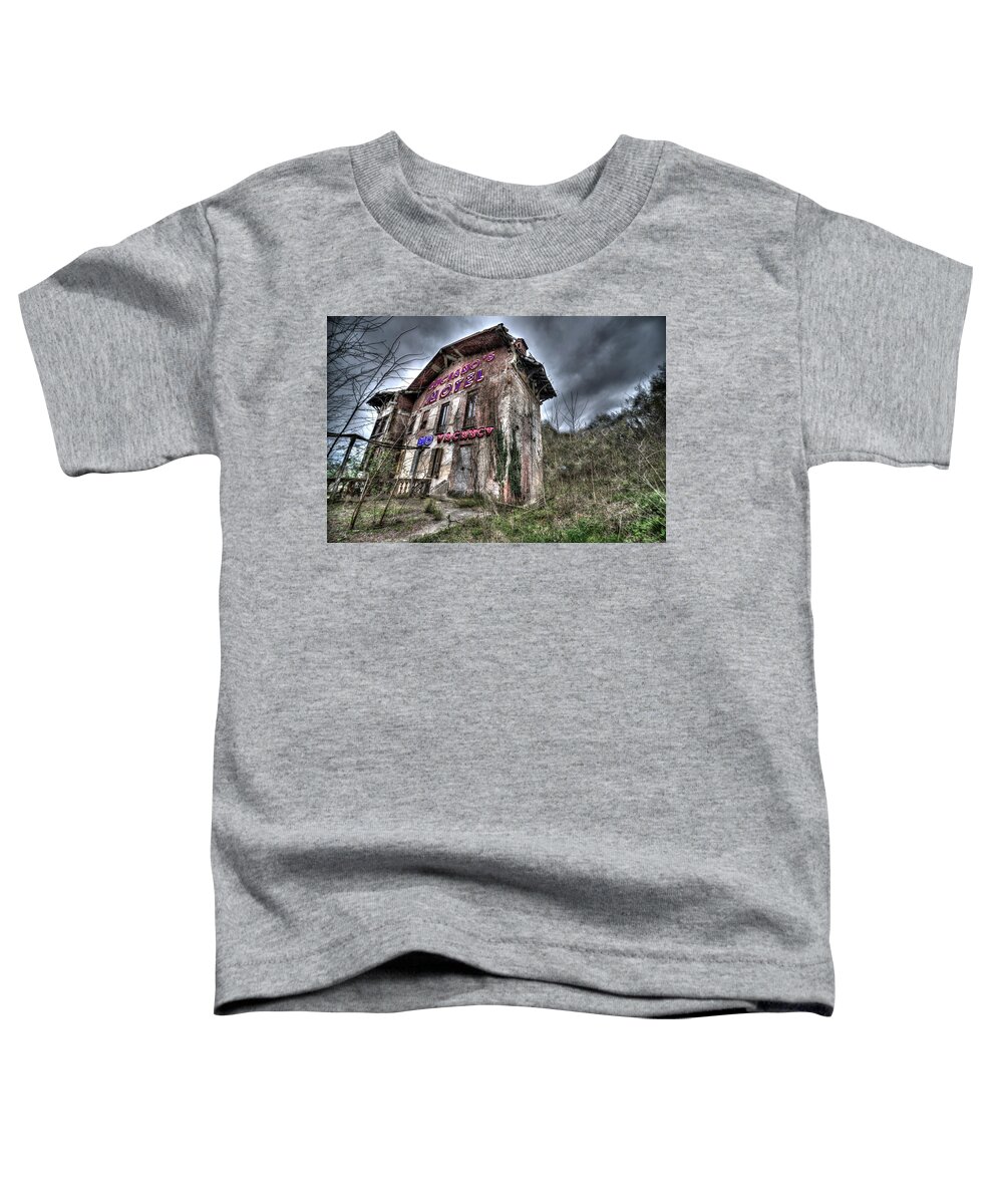 Motel Toddler T-Shirt featuring the photograph Luciano's Motel by Enrico Pelos