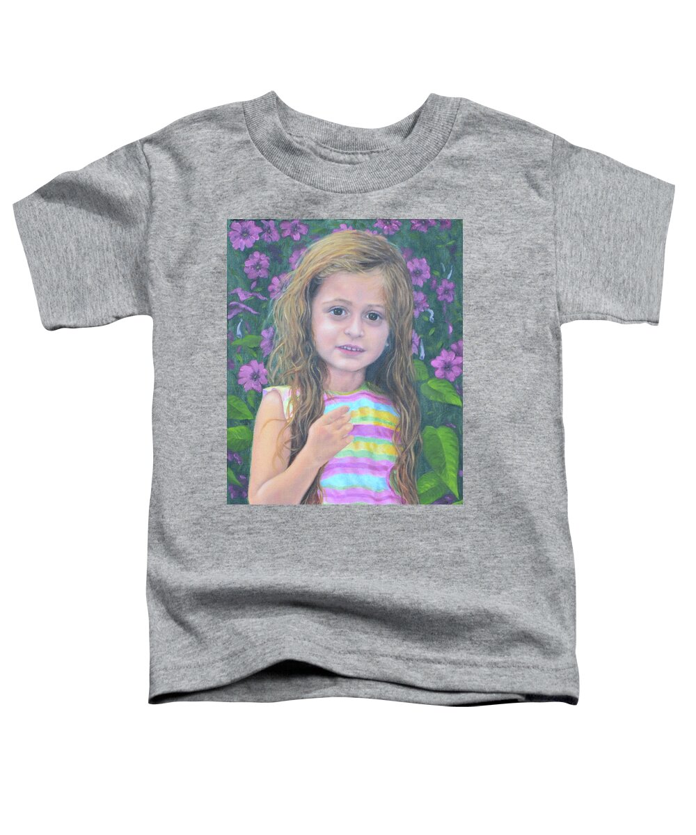 Portrait Toddler T-Shirt featuring the painting Maddy by Alex Vishnevsky